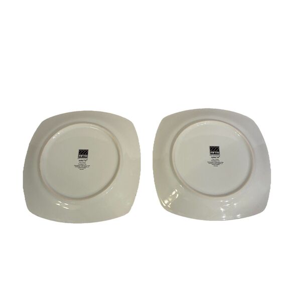 Two 222 Fifth PTS International Salad Plates Jacobean Trail Fine Porcelain China - Picture 3 of 6